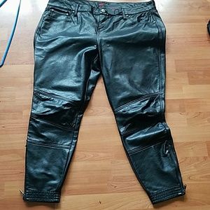 Brand new leather pants by Rebel Wilson.